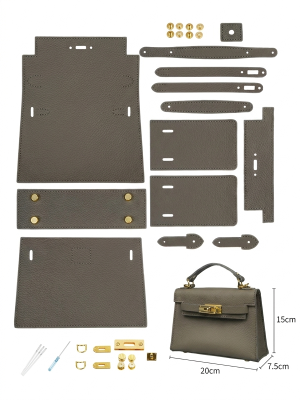 DIY Bag Kit: The Iconic Mini Top Handle Bag – Elephant Grey